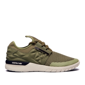 Mens Supra Trainers FLOW RUN EVO 2 Olive/bone | AU-37244